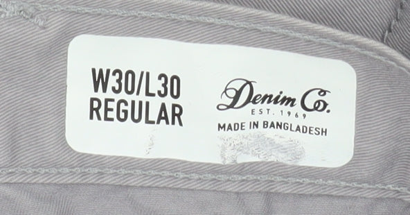 Denim Co Women’s Grey Straight Jeans Size 12 Regular Fit