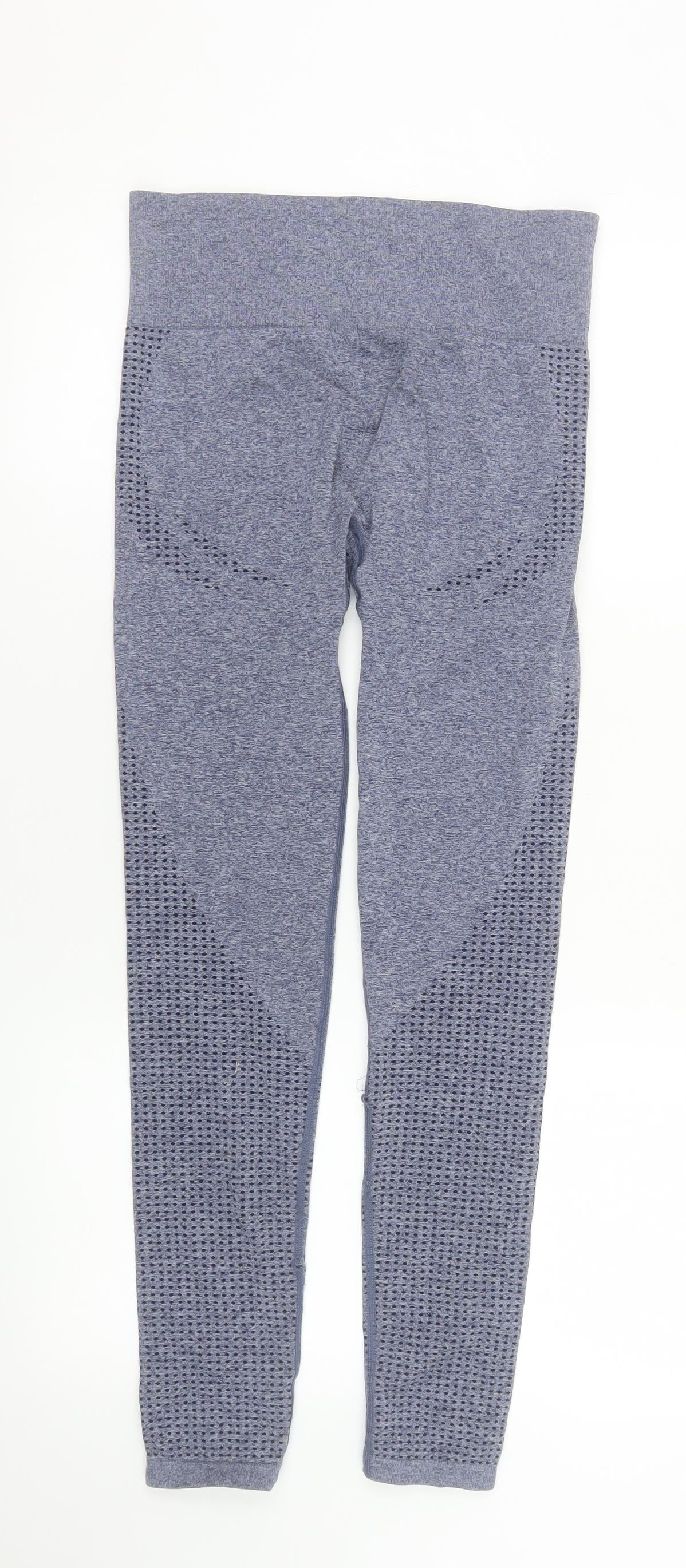 Dunnes Stores Womens Blue Seamless Gym Leggings Size S