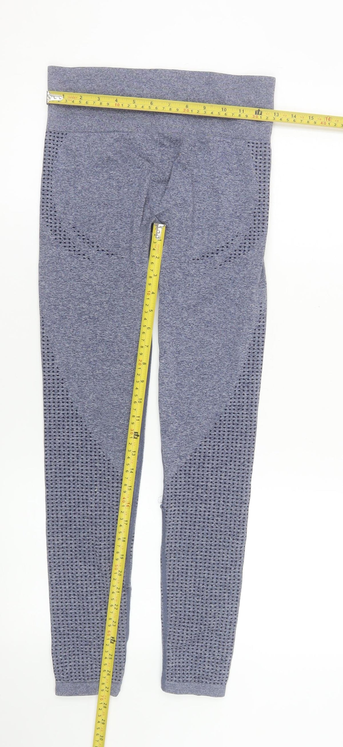 Dunnes Stores Womens Blue Seamless Gym Leggings Size S