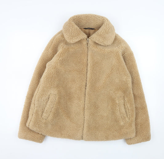 Dunnes Stores Women’s Beige Full Zip Fleece Jacket Size 14