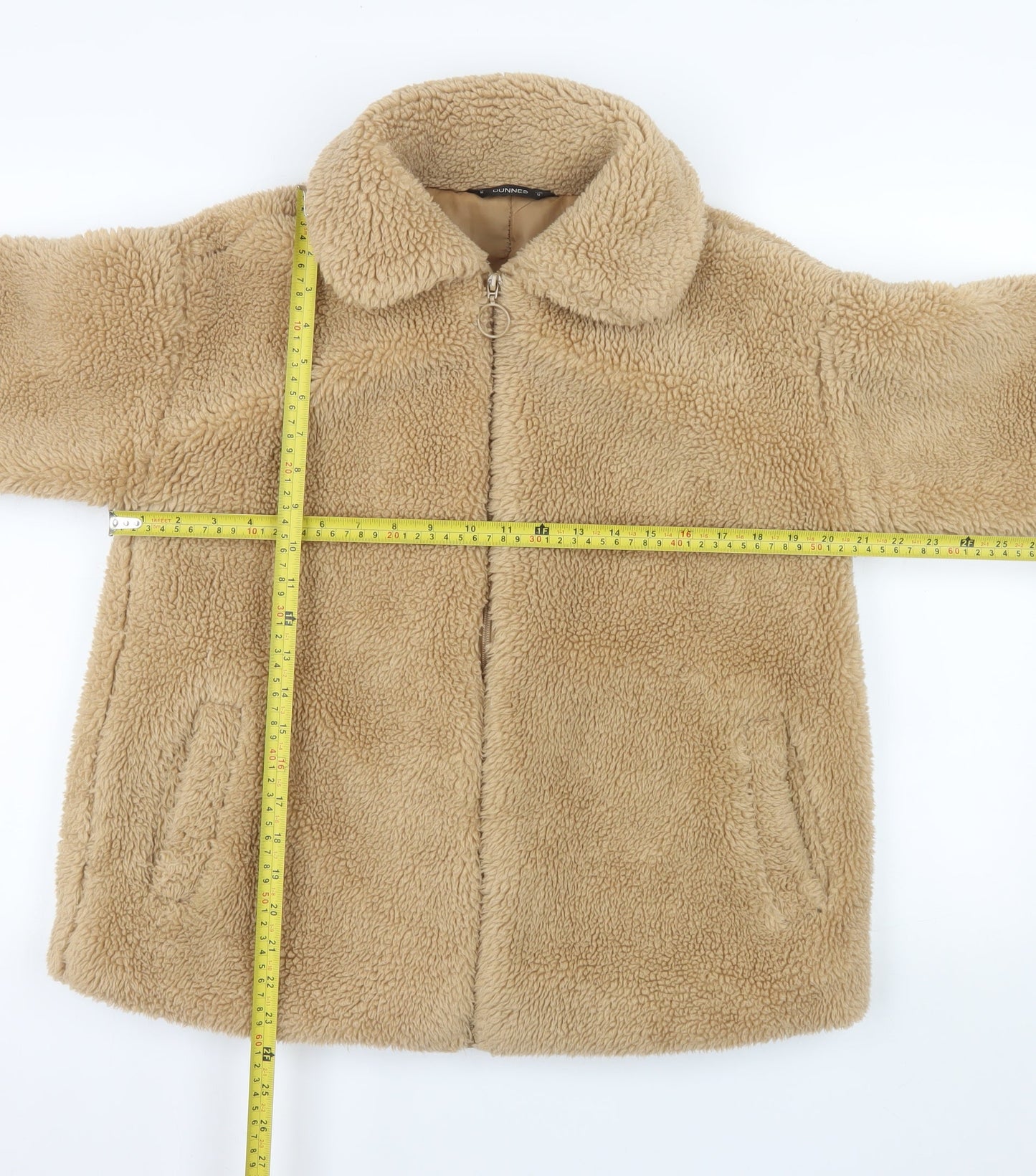 Dunnes Stores Women’s Beige Full Zip Fleece Jacket Size 14