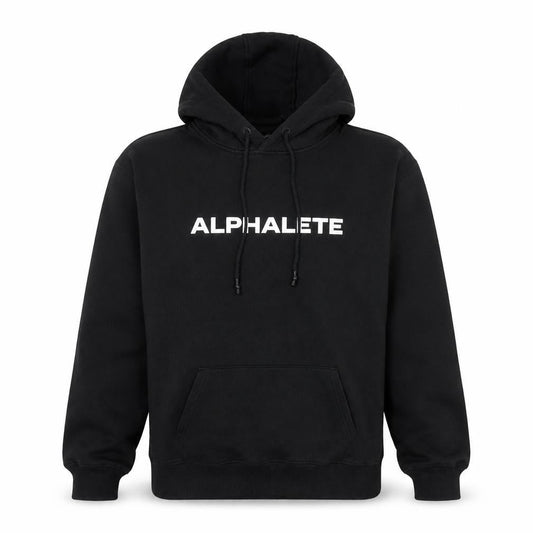 Alphalete Men's Black Pullover Hoodie L Gym Training Fleece