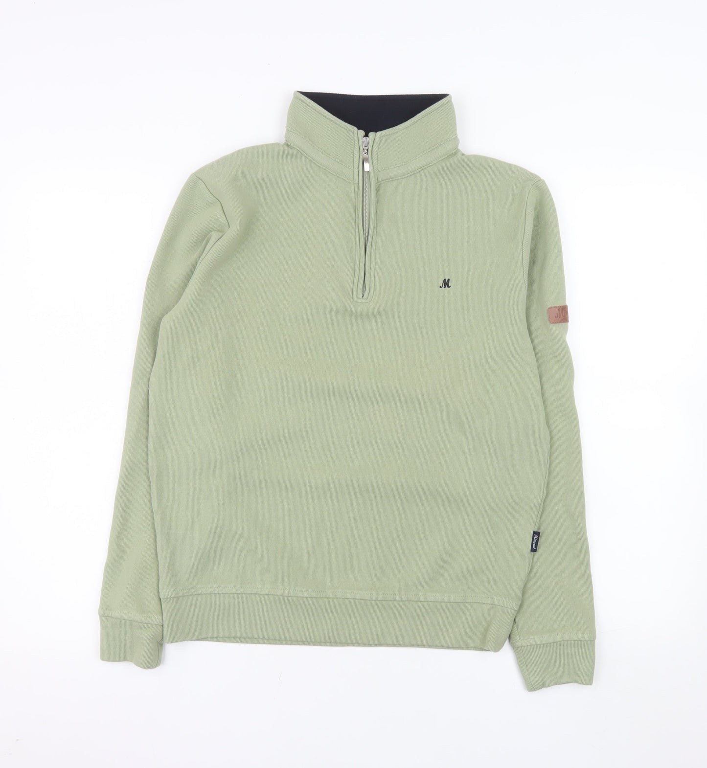 Mineral Men's Green 1/4 Zip High Neck Sweatshirt Size M