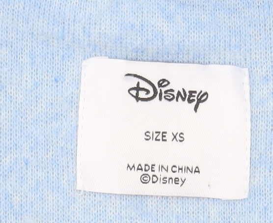 Disney Women’s Blue XS Fleece Stitch 1/4 Zip Jacket