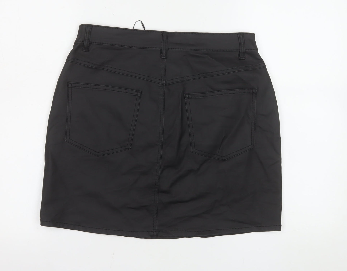 Primark Women’s Black Denim Short Skirt Size 12 Pencil Style