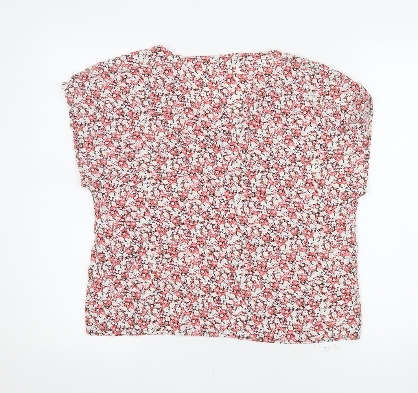 JDY Womens Floral Multicoloured Viscose Blouse Size 14