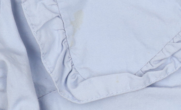 Miss Selfridge Women Blue Ruffle Collar Cotton Blouse Size 6