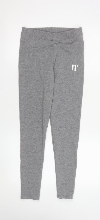 11 Degrees Womens Grey Leggings Uk 8 Polyester Blend Activewear