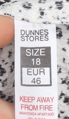 Dunnes Stores Women's White Floral Lace Trim Fit & Flare Dress Size 18