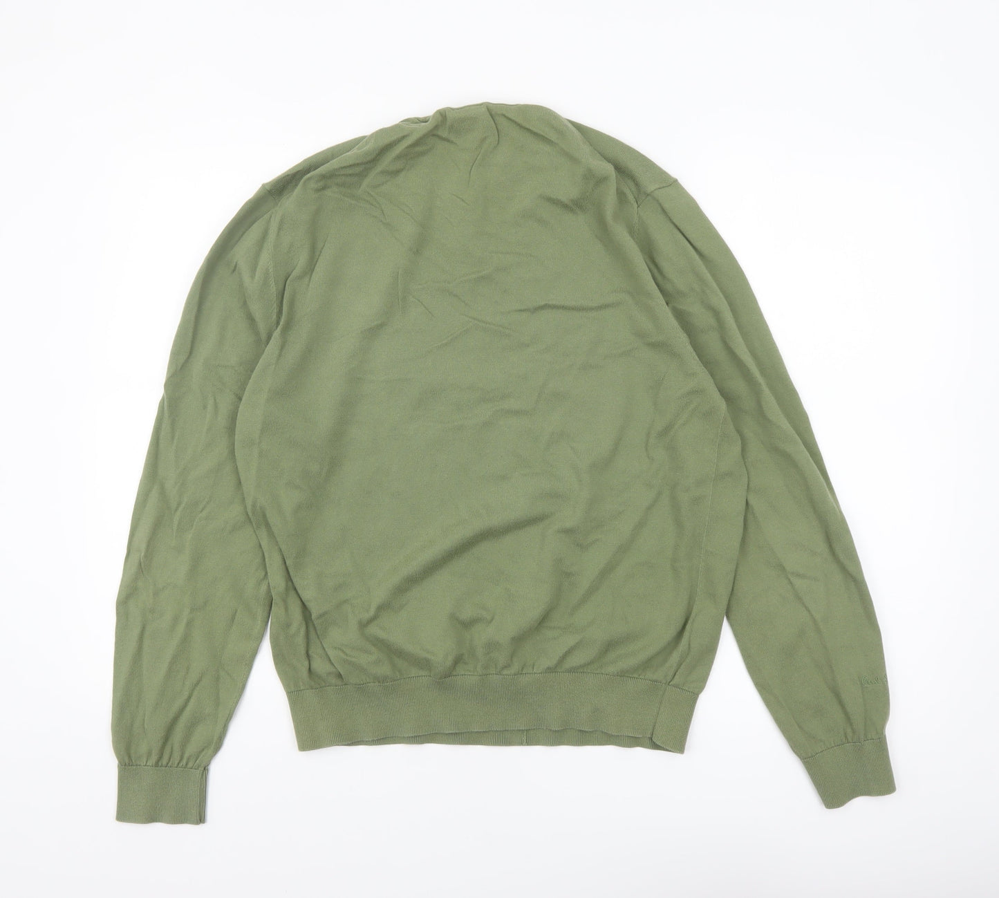 Paul Smith Men’s Green Cotton Crew Neck Jumper Size L