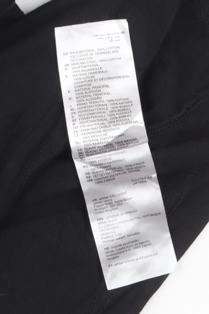 Adidas Men’s Black Cotton Short Sleeve Crew Neck T-Shirt M