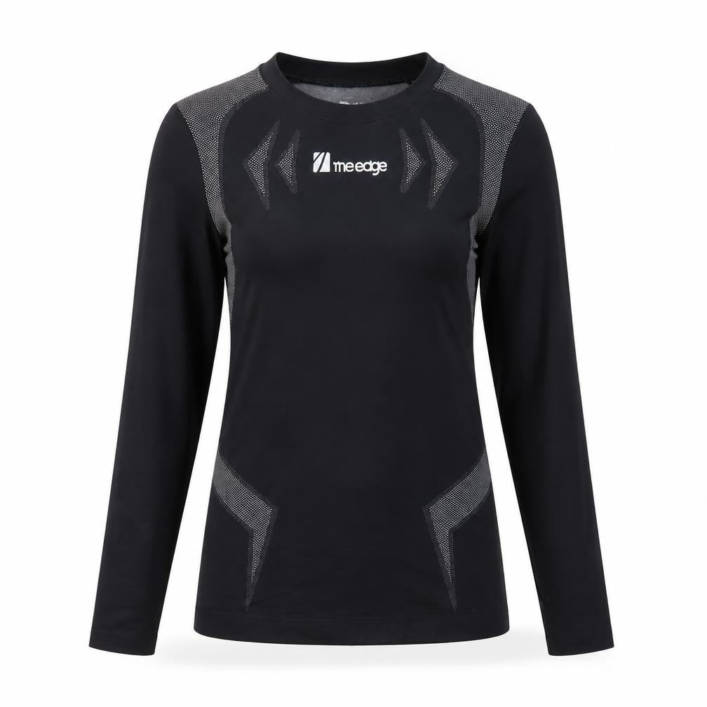 The Edge Womens Black XS Long Sleeve Compression Top