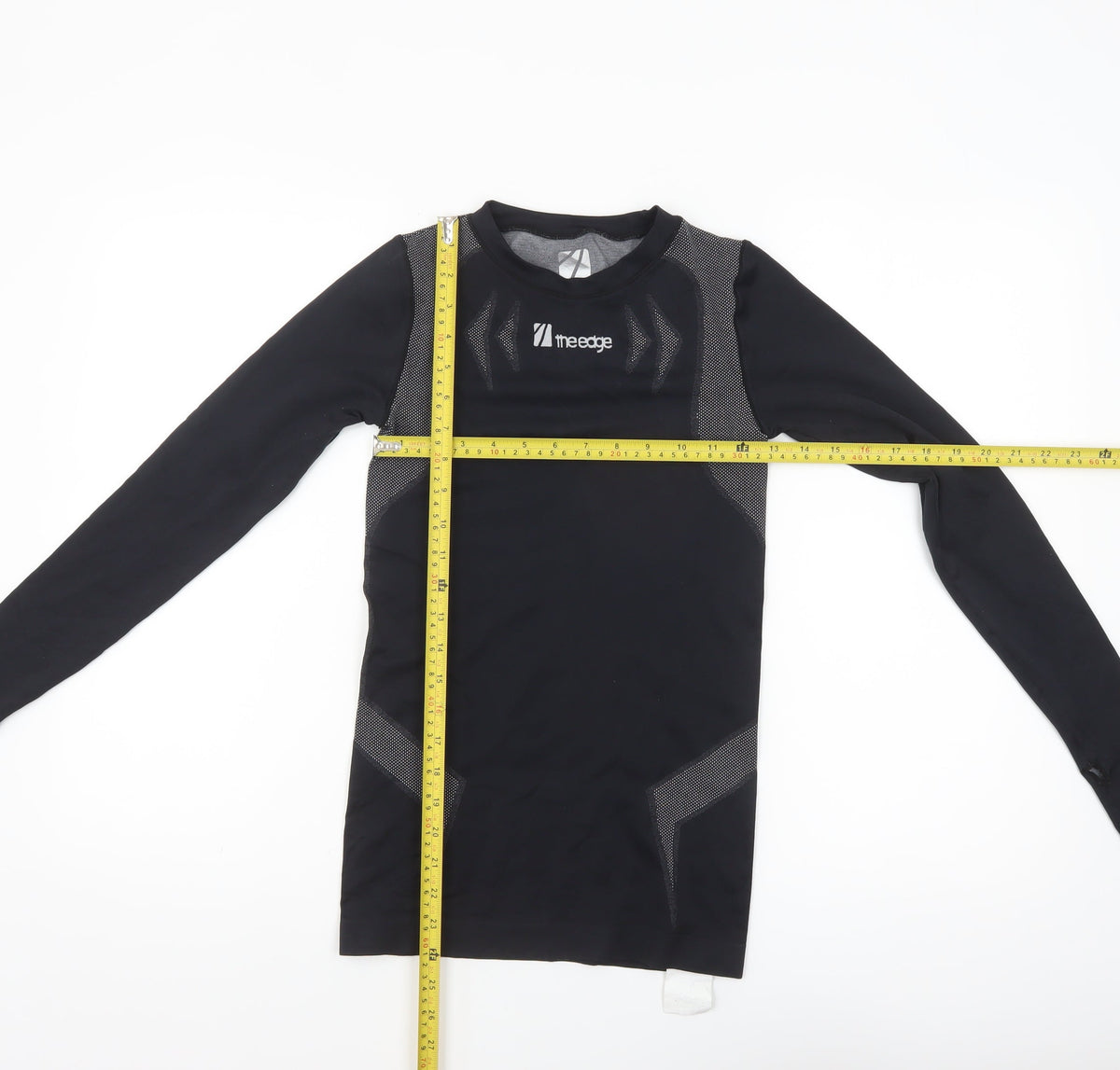 The Edge Womens Black XS Long Sleeve Compression Top