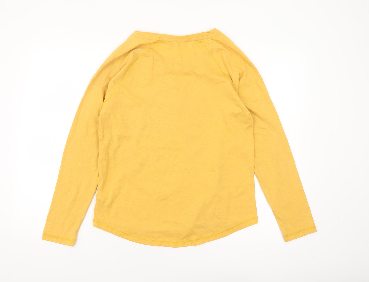 Next Women’s Yellow Star Long Sleeve Cotton Blend T-Shirt Size 12