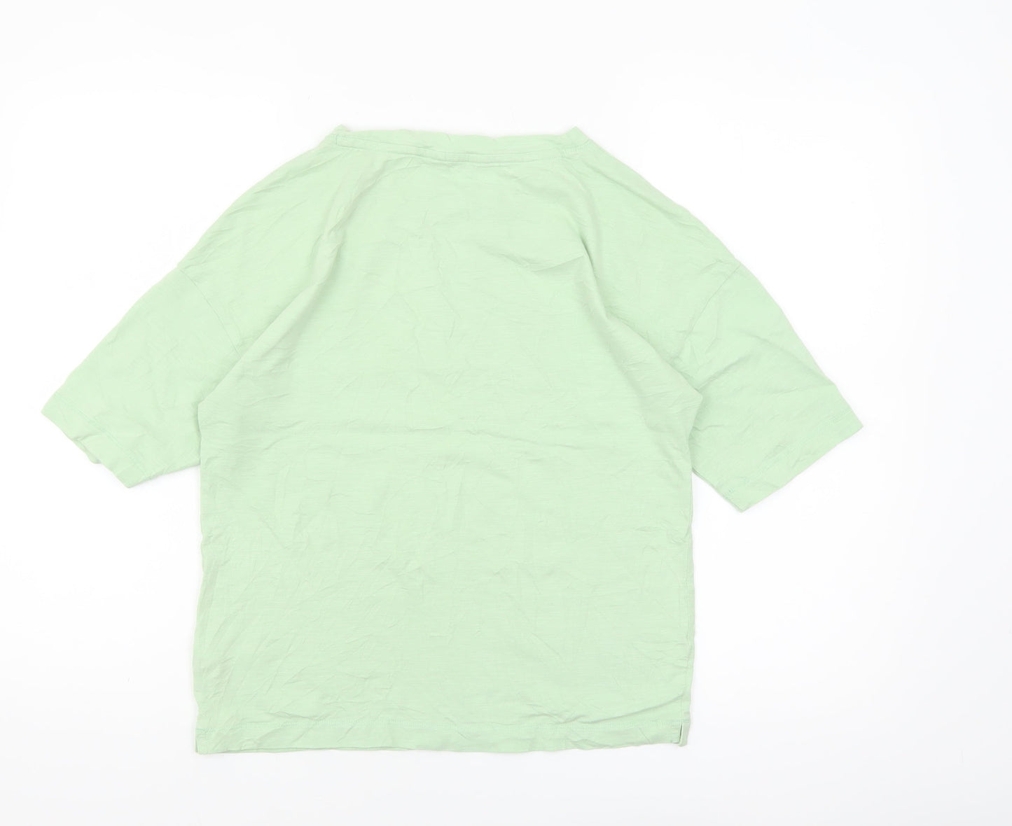 Marks and Spencer Womens Green XS Basic Cotton T-Shirt