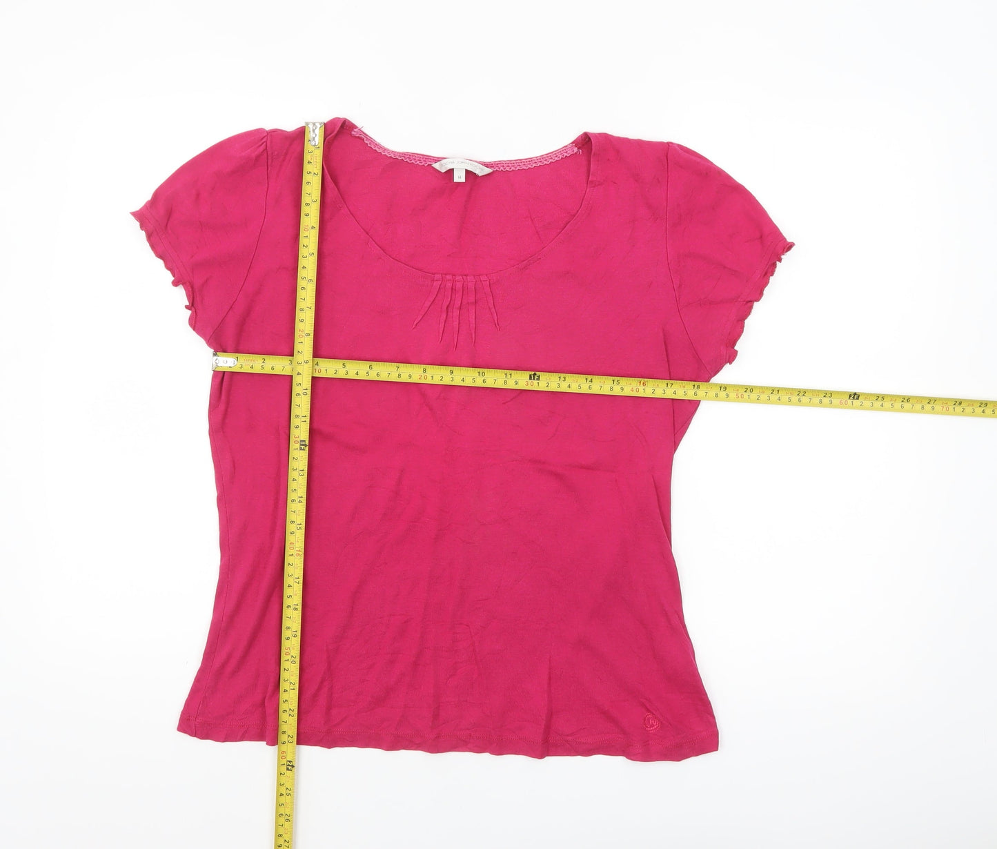 Rocha John Rocha Womens Pink Size 14 Short Sleeve Cotton Modal T-Shirt