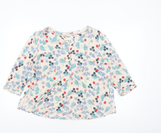 White Stuff Womens Multicoloured Floral Cotton Tunic Blouse UK 12