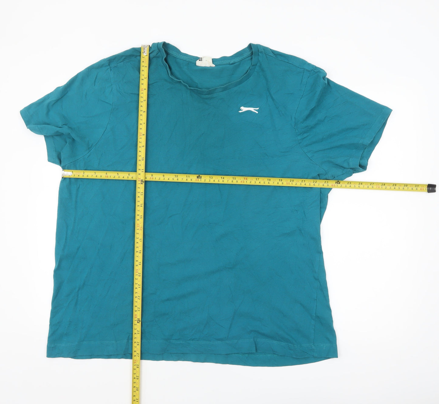Slazenger Men's Blue 2XL Crew Neck Cotton Short Sleeve T-Shirt