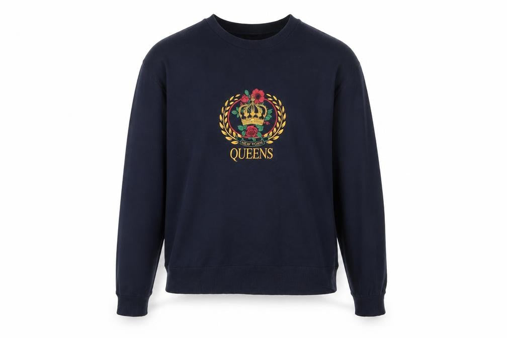 H&M Divided Womens Navy Blue Long Sleeve Crew Neck T-Shirt Size 12