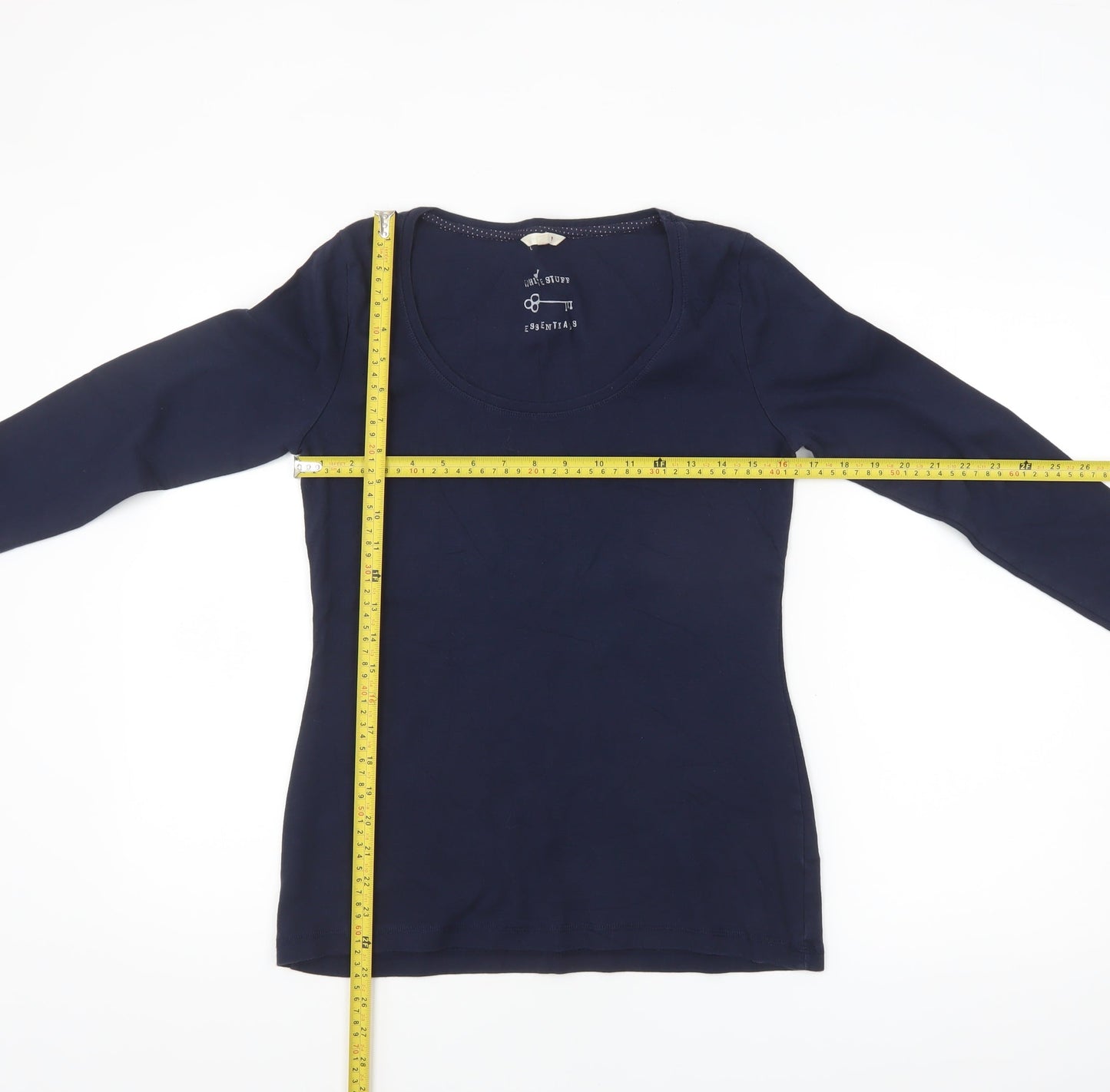 White Stuff Womens Blue Long Sleeve Cotton T-Shirt Size 12
