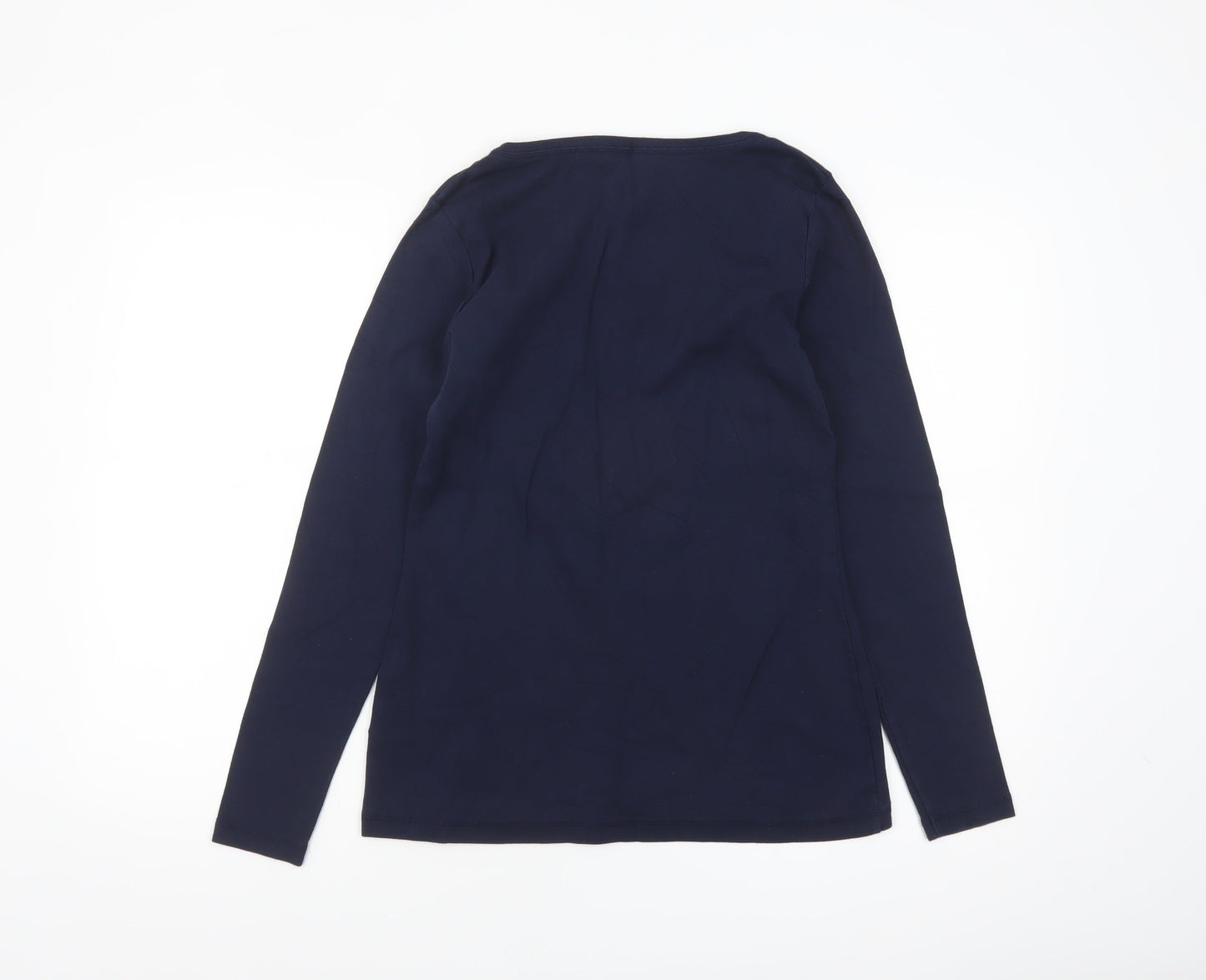 White Stuff Womens Blue Long Sleeve Cotton T-Shirt Size 12