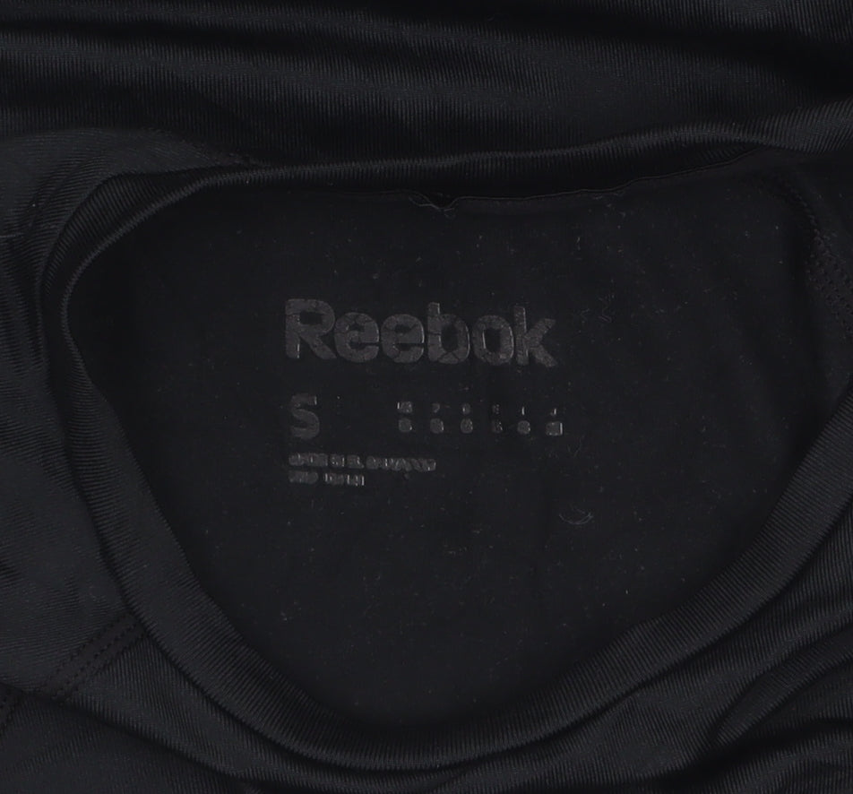 Reebok Womens Black Long Sleeve Slim Fit Activewear Top Size S