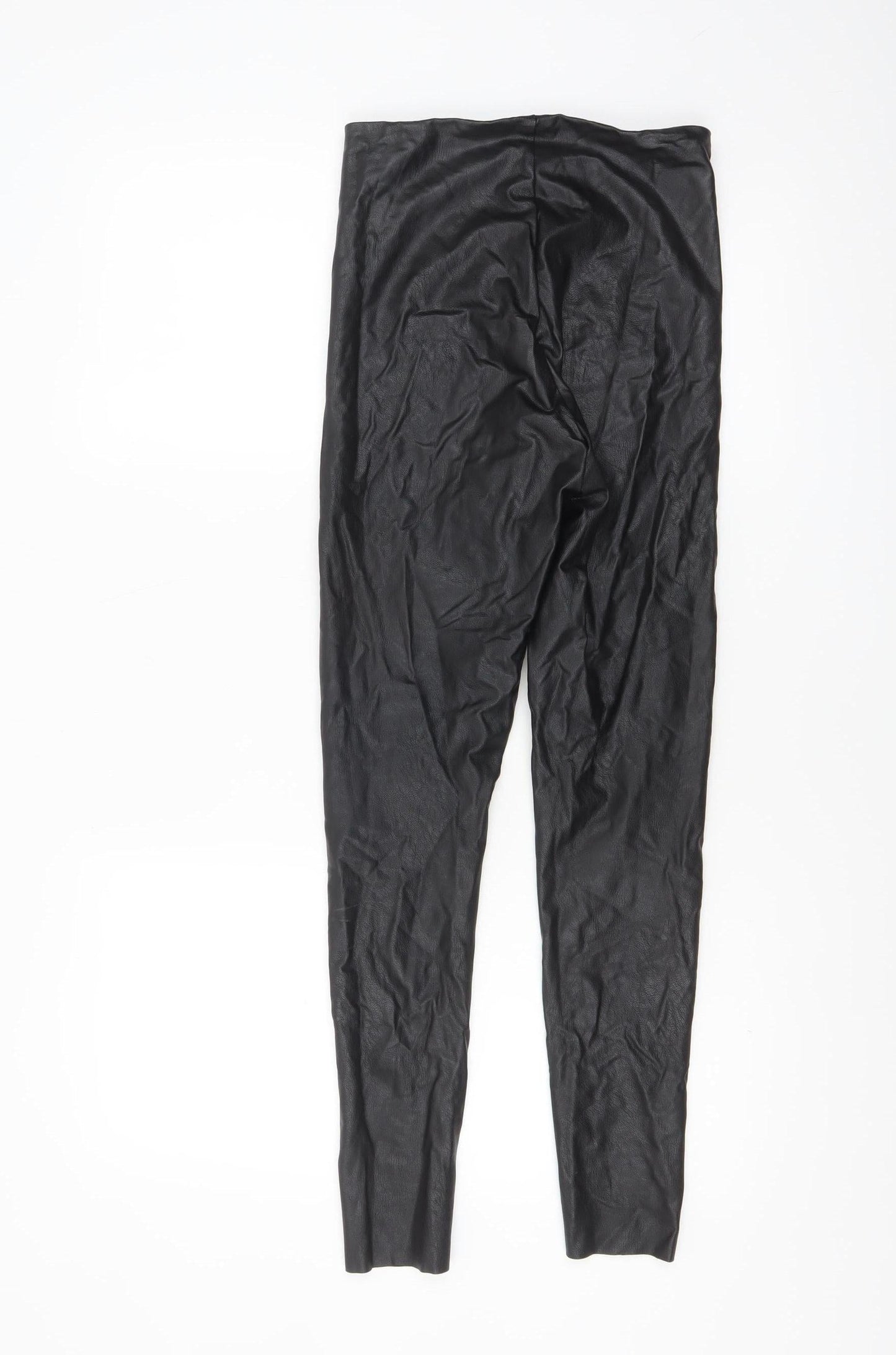 Gallery Women’s Black Faux Leather Stretch Leggings Size M