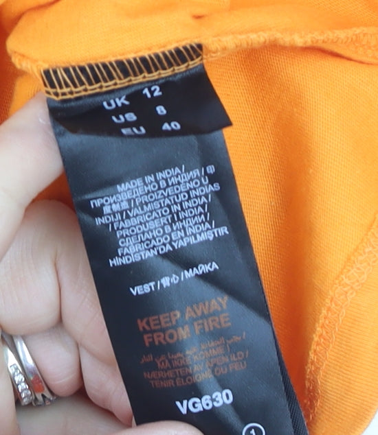 Capsule Women Orange Size 12 Sleeveless Cotton Tank Top