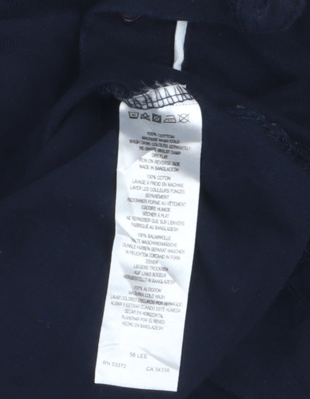 French Connection Men's Black Cotton Polo Shirt Size M Classic Fit