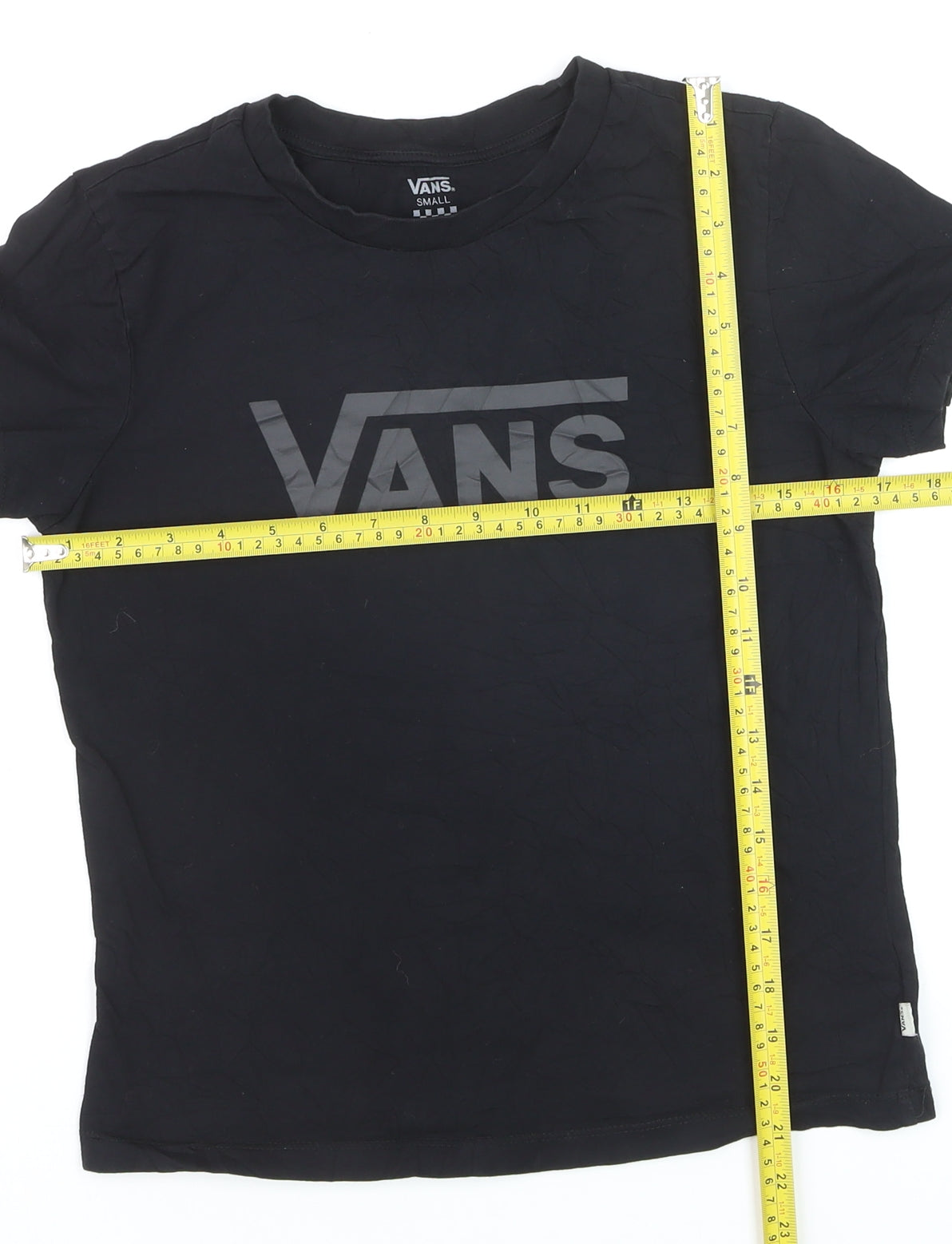 Vans Men’s Black Small Logo Graphic Regular Fit T-Shirt