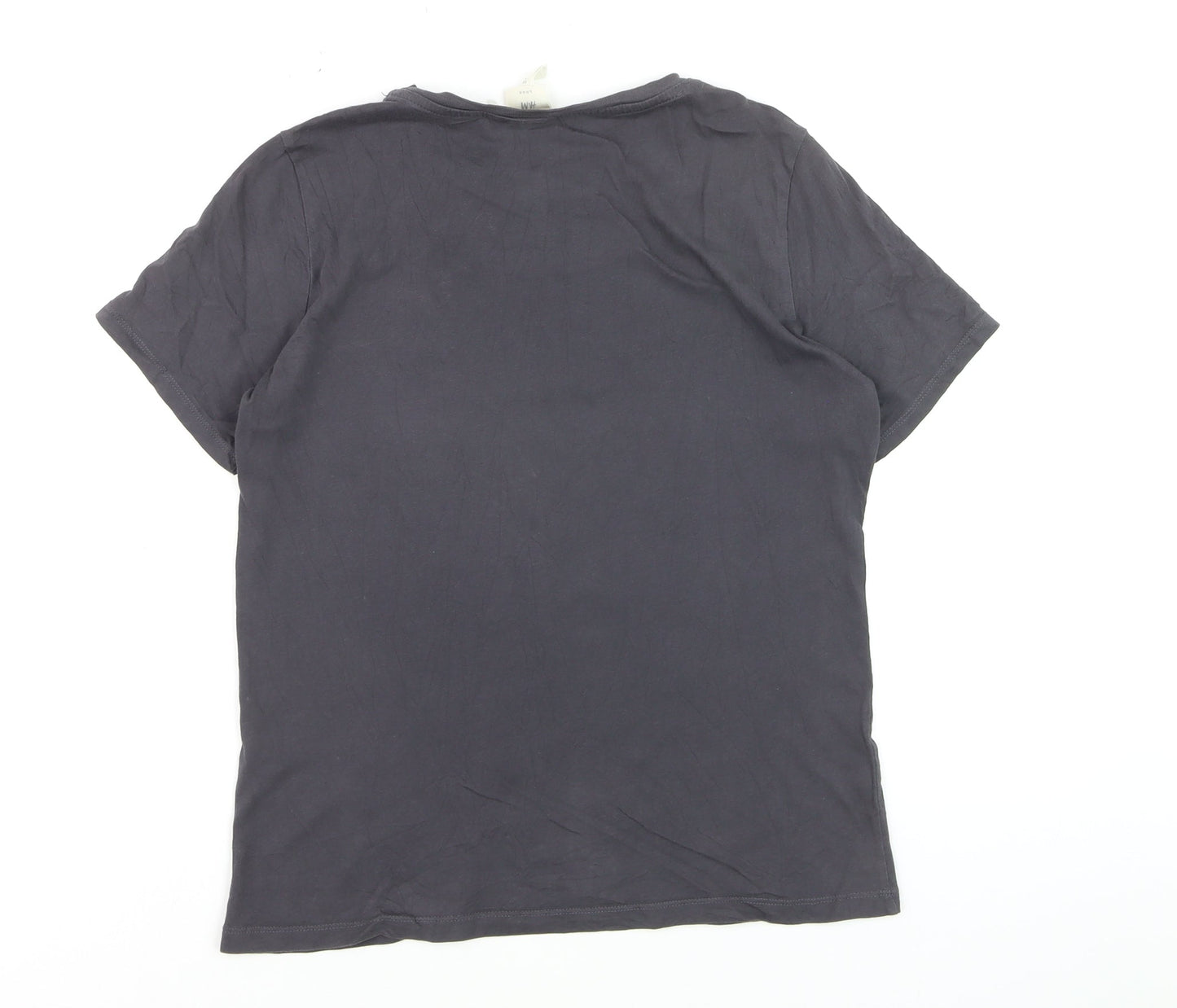 H&M Women’s Black Mickey Mouse Christmas T-Shirt UK 8