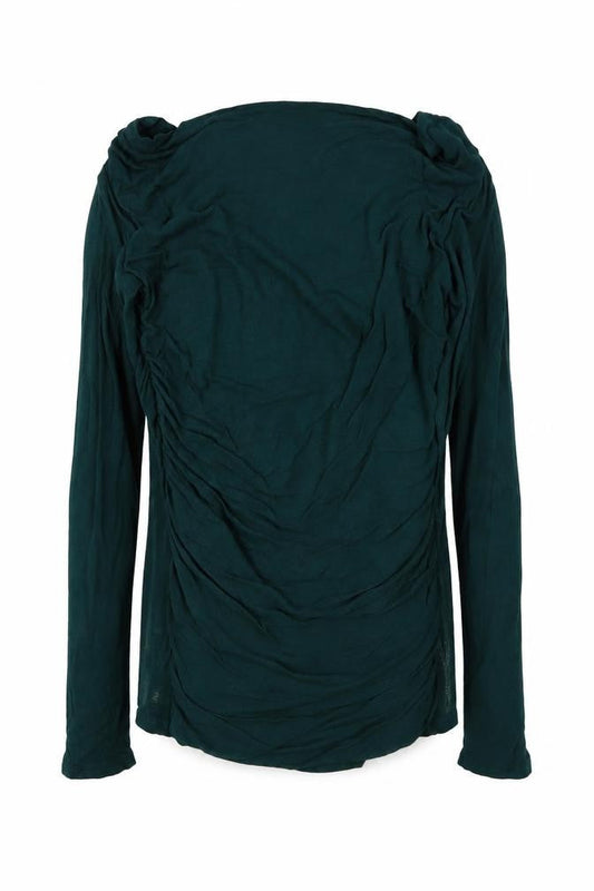 Phase Eight Women’s Green Ruched Long Sleeve Jersey Tunic Blouse M