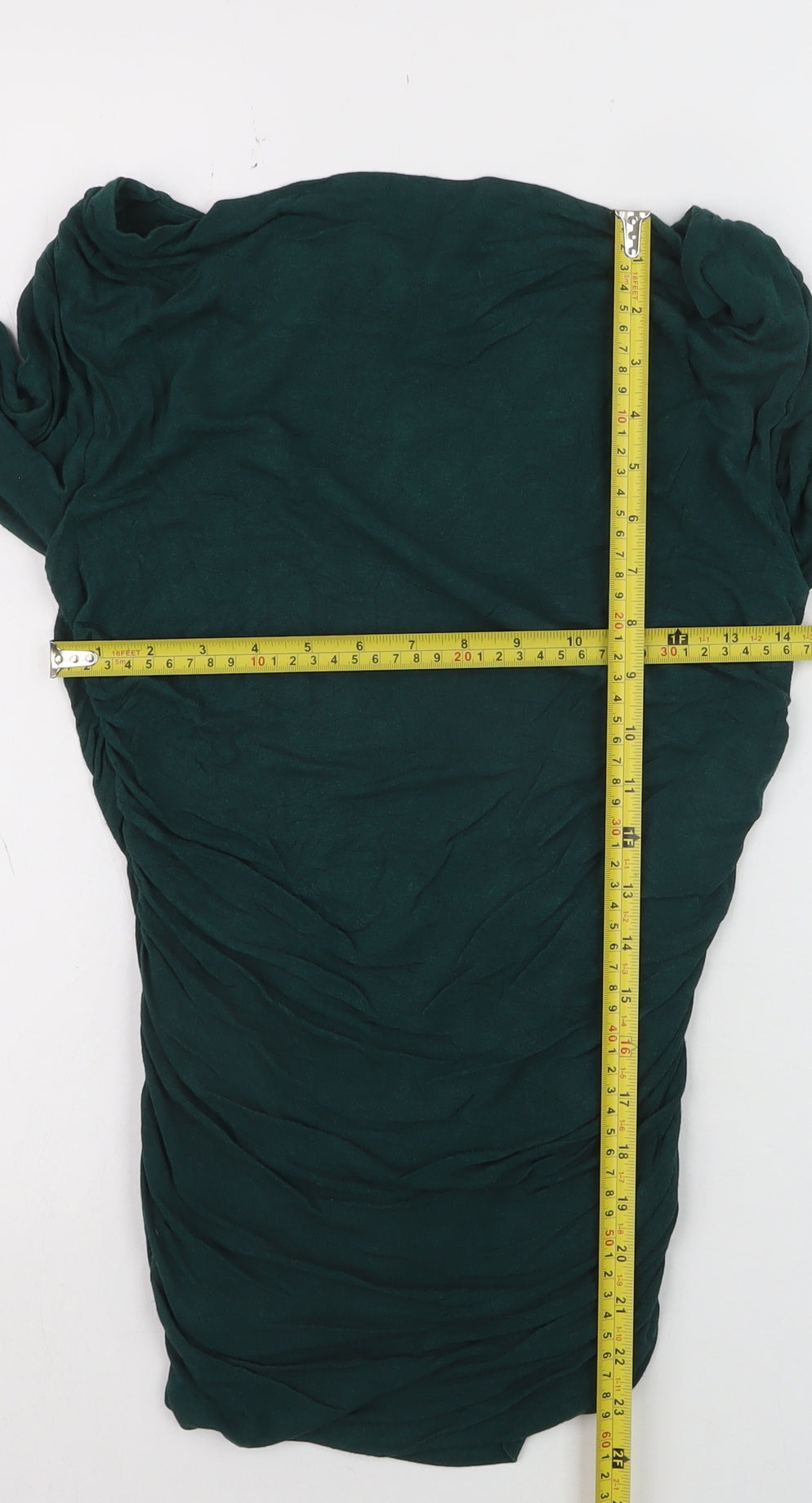 Phase Eight Women’s Green Ruched Long Sleeve Jersey Tunic Blouse M