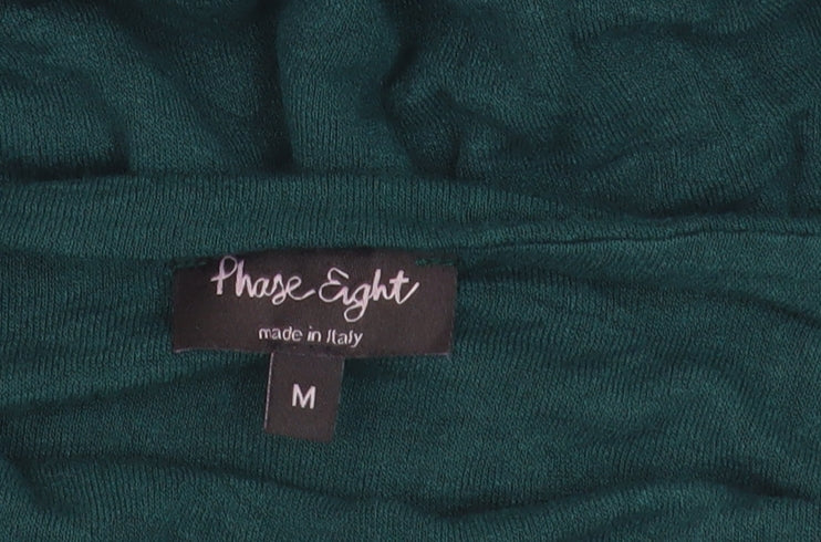 Phase Eight Women’s Green Ruched Long Sleeve Jersey Tunic Blouse M