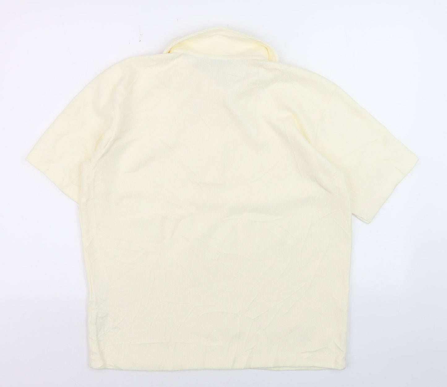 ASOS DESIGN Men's Ivory Polo Shirt XS Short Sleeve Regular Fit
