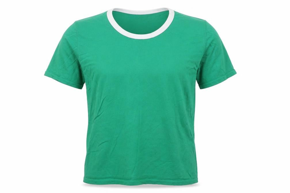 Madeleine Women's Green Cotton Crew Neck Short Sleeve T-Shirt M