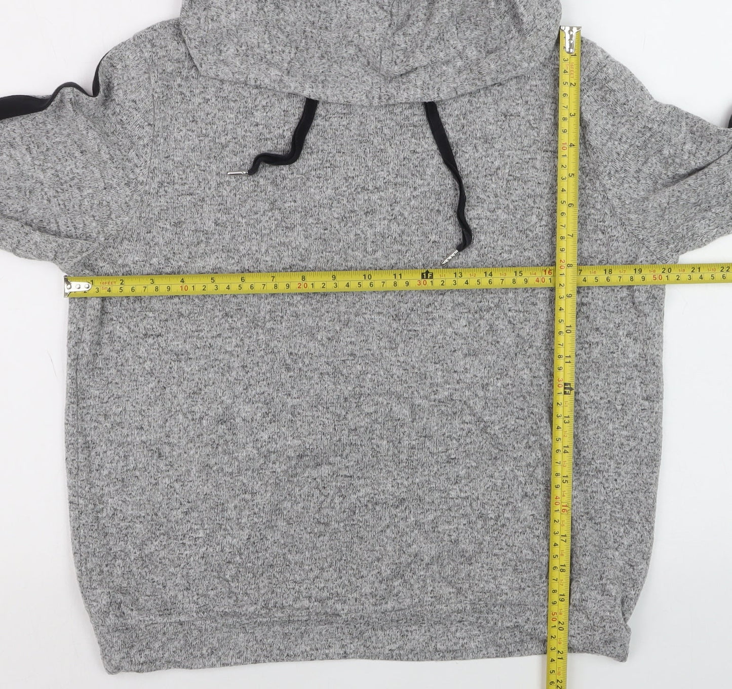 Marks and Spencer Men's Grey Knit Pullover Hoodie Size S