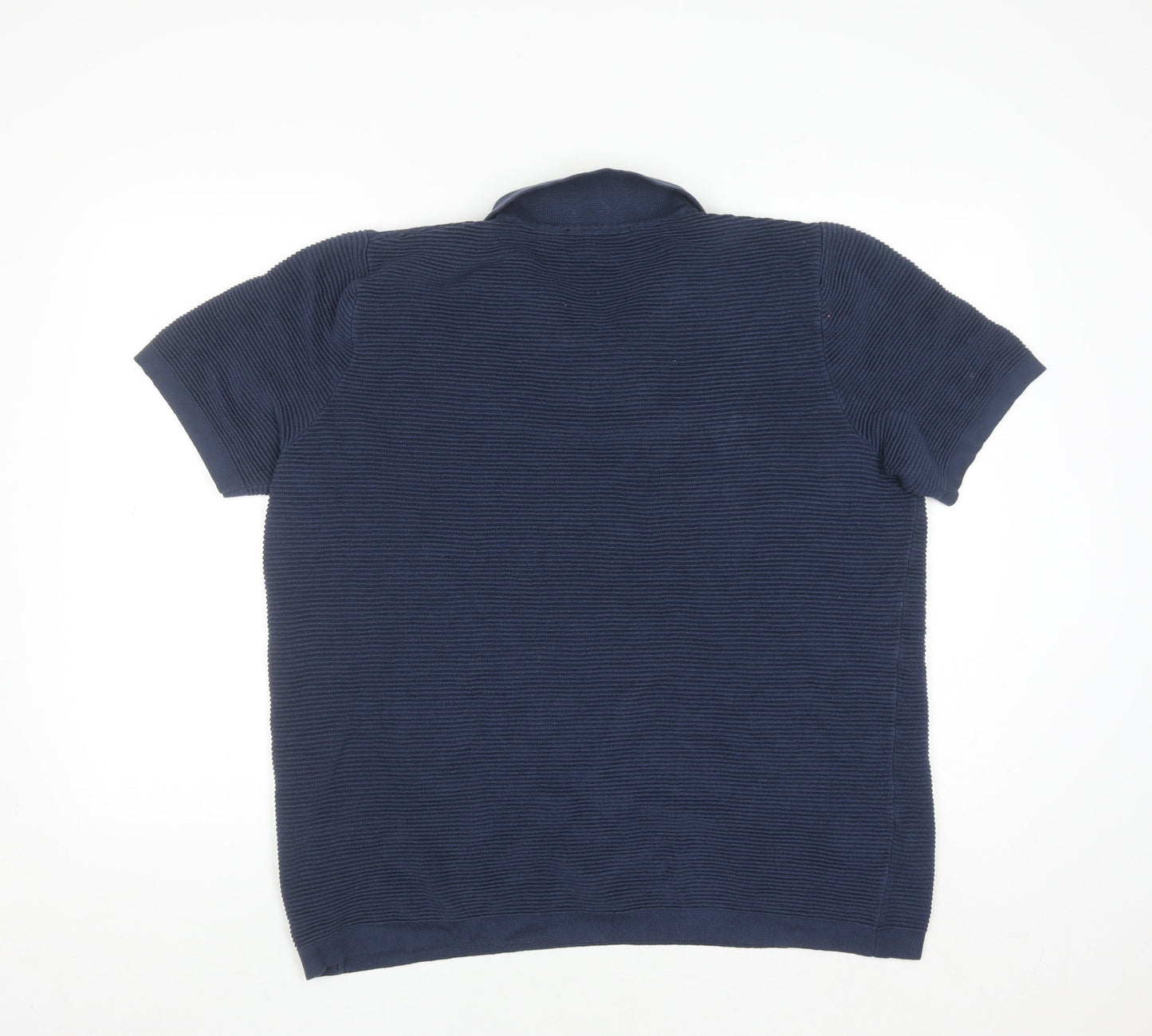 Paul Costelloe Men's Blue Cotton Knit Polo Shirt Size L