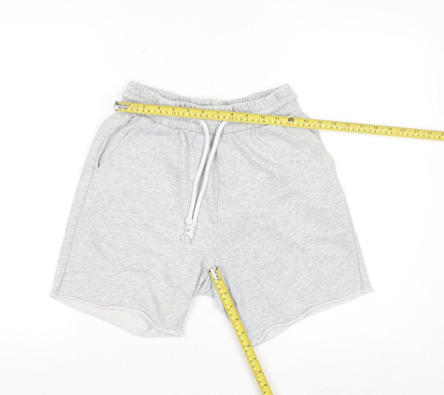 H&M Mens Grey Regular Fit Sweat Shorts Size S Casual Summer