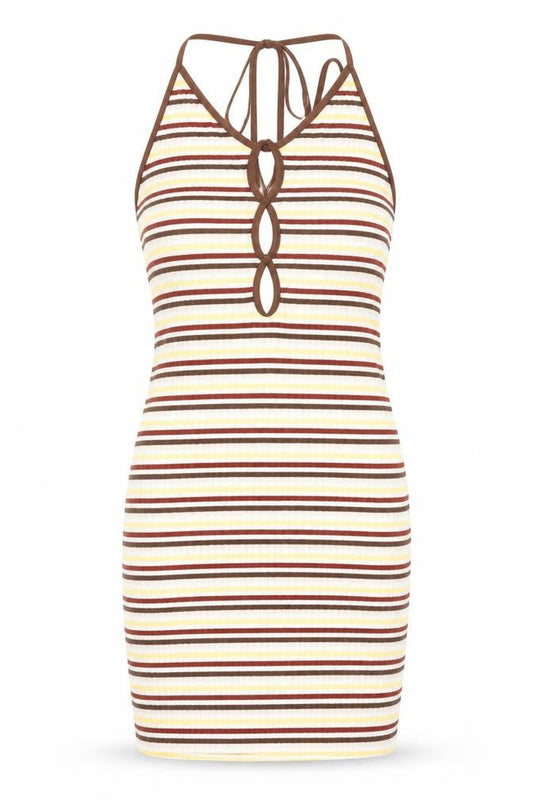 Neon & Nylon Women’s Multicoloured XS Halter Slip Dress