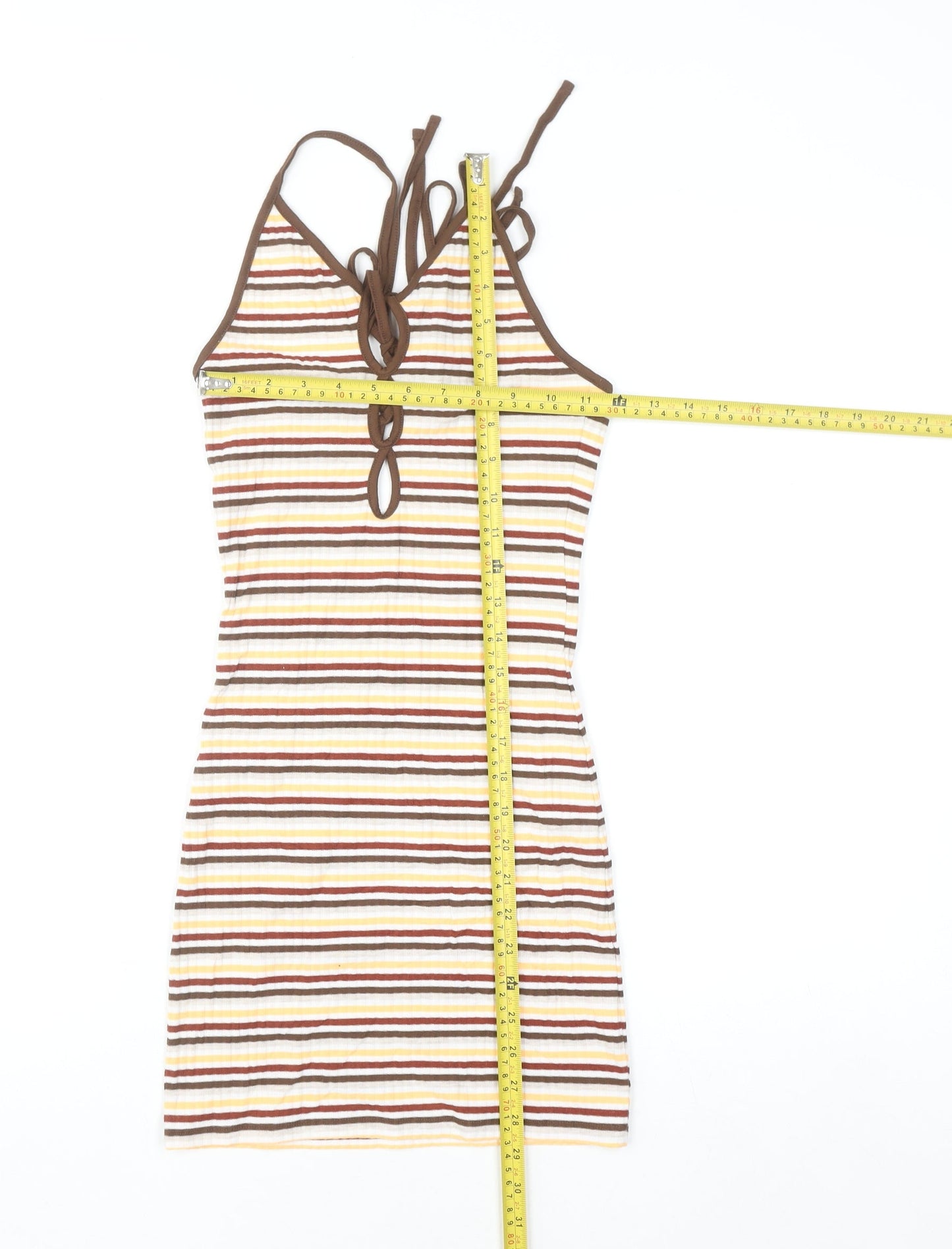 Neon & Nylon Women’s Multicoloured XS Halter Slip Dress