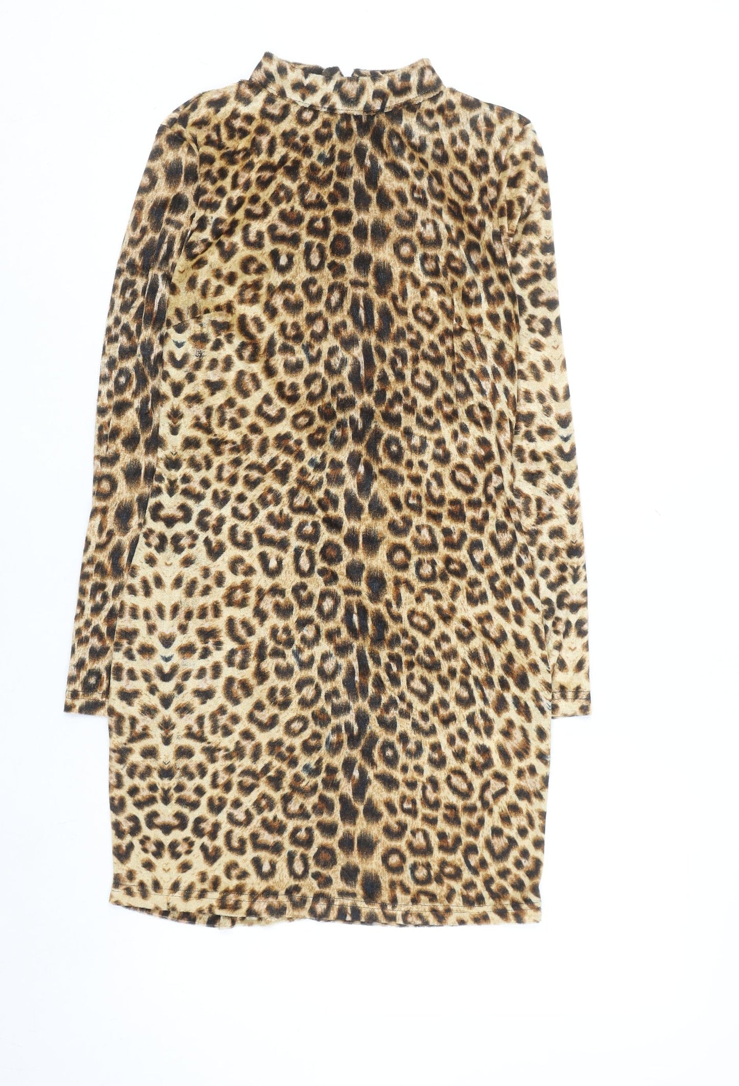 Parisian Women’s Brown Leopard Animal Print Bodycon Dress Size 12