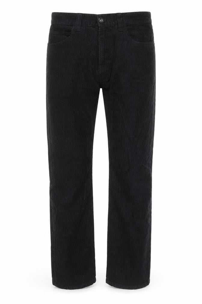 Blend Men's Black Corduroy Straight Leg Trousers Size 30 Regular