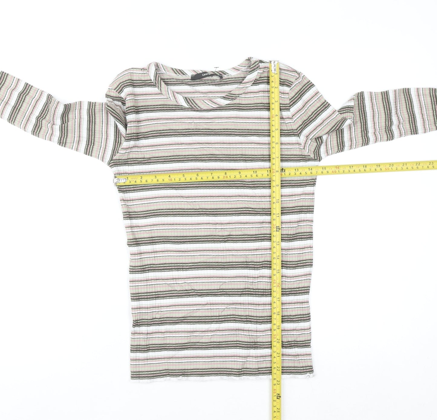 George Women's Multicoloured Striped Cotton Jumper Size 10