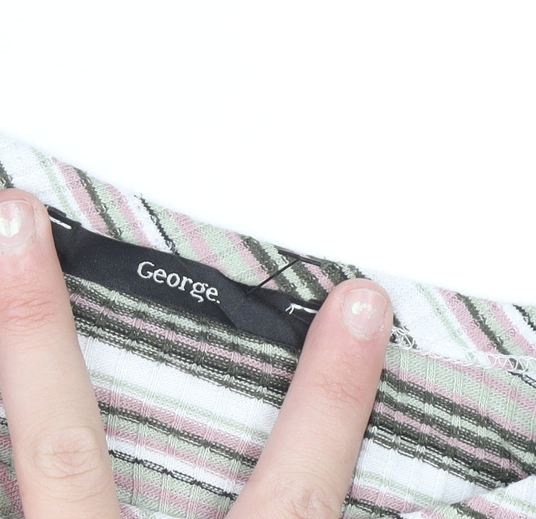 George Women's Multicoloured Striped Cotton Jumper Size 10