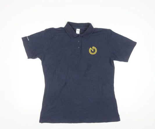 Alexandra Men's Navy Blue Polo Shirt Size L Cotton Blend Workwear