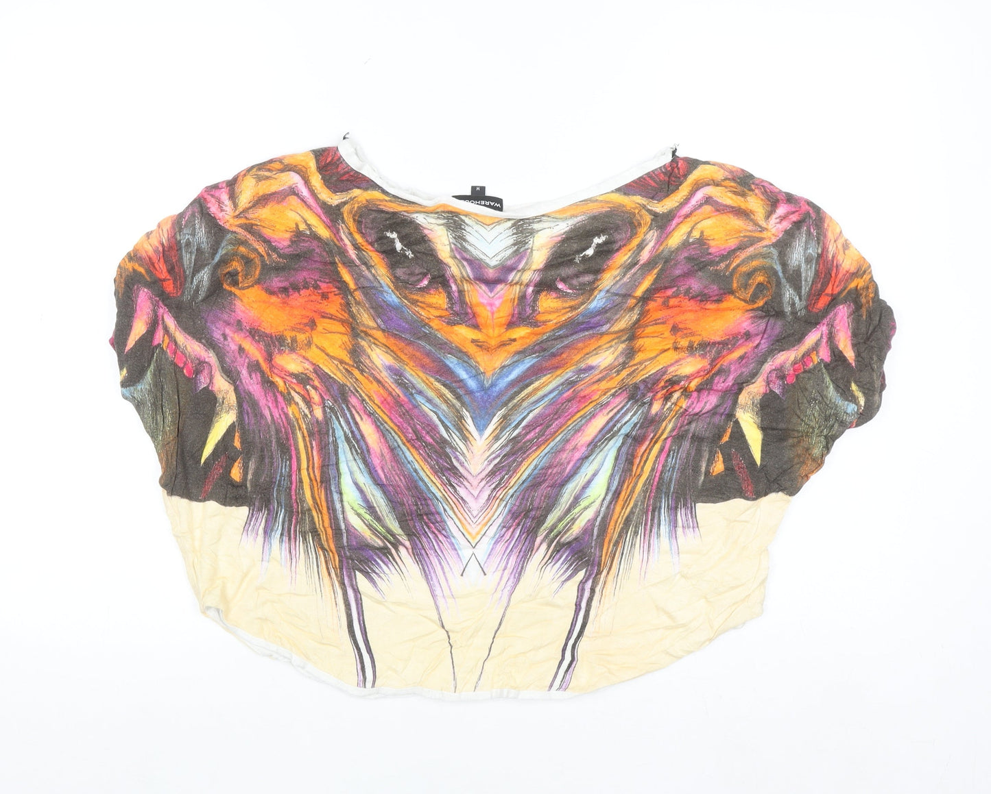 Warehouse Women’s Multicoloured Animal Print Relaxed Fit T-Shirt Size M