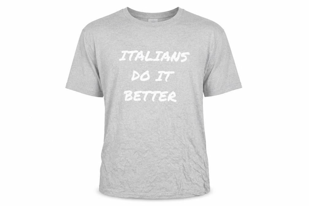 Port & Company Men's Grey 'Italians Do It Better' Graphic T-Shirt L