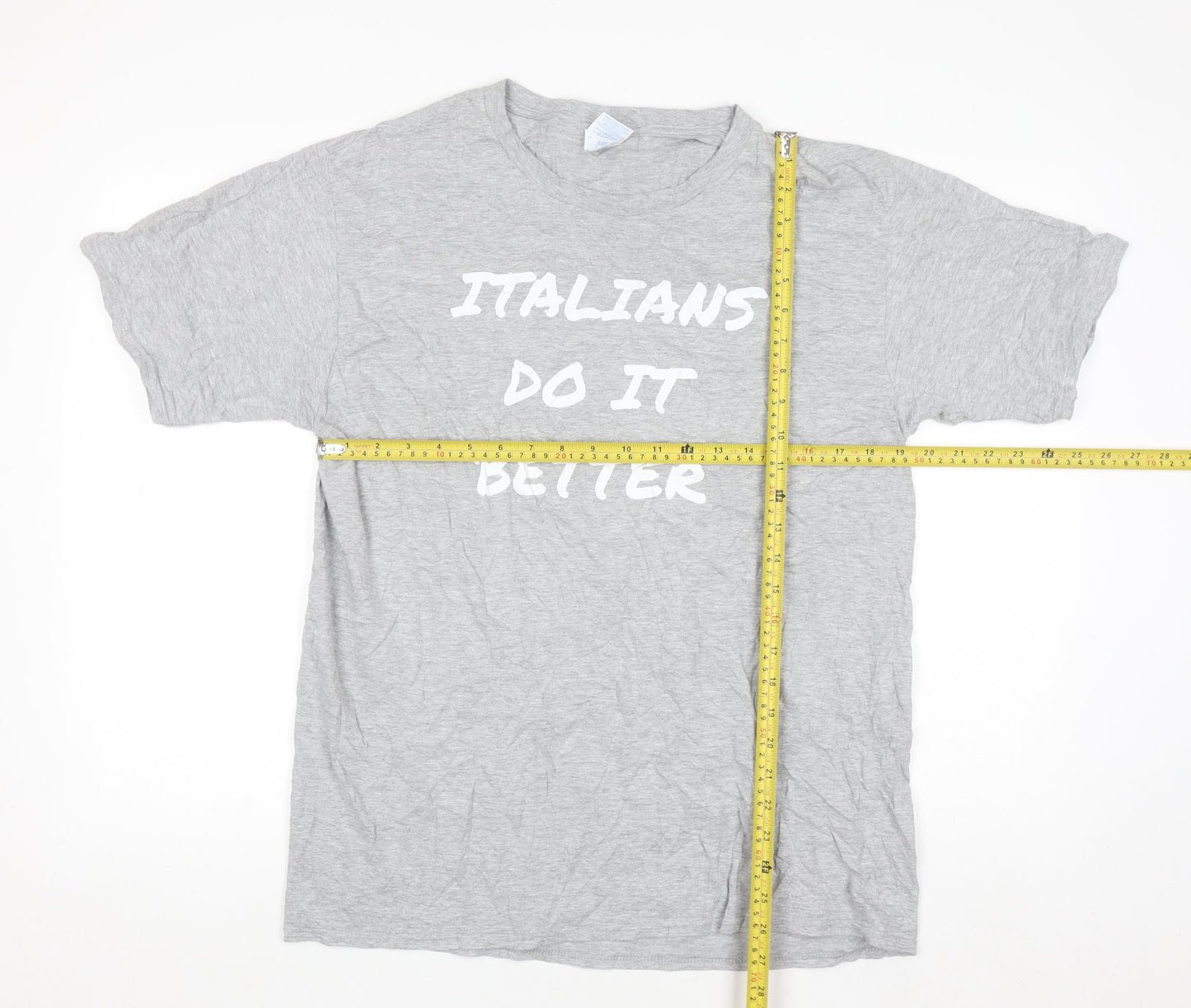 Port & Company Men's Grey 'Italians Do It Better' Graphic T-Shirt L