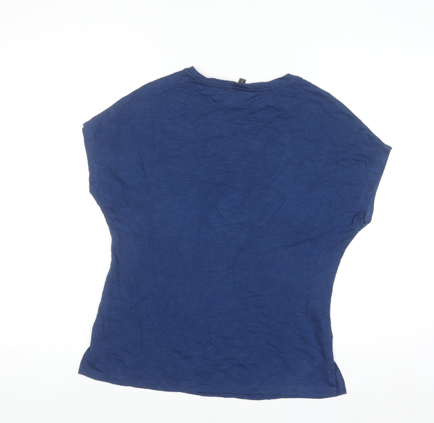 Bonmarché Women's Blue Embroidered Jersey T-Shirt Size 10